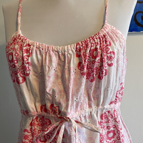 Tommy Hilifiger dress-sleepwear eyelet embroidered ties at waist - Picture 2 of 6